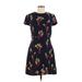 Jason Wu Collection Casual Dress - Mini Crew Neck Short sleeves: Blue Floral Dresses - Women's Size 6