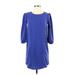 Kimchi Blue Casual Dress - Shift: Blue Solid Dresses - Women's Size X-Small