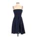 Shein Casual Dress - A-Line: Blue Polka Dots Dresses - Women's Size X-Small