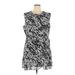 Express Casual Dress - A-Line Crew Neck Sleeveless: Gray Dresses - New - Women's Size X-Large