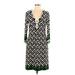 Donna Morgan Casual Dress: Black Fair Isle Dresses - Women's Size 10