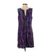 J.Crew Casual Dress - Shift: Purple Print Dresses - Women's Size 00