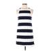 Old Navy Casual Dress - Shift High Neck Sleeveless: White Stripes Dresses - Women's Size Medium