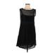 As U Wish Casual Dress - Party Scoop Neck Sleeveless: Black Print Dresses - Women's Size Medium