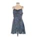 5/48 Casual Dress - Mini: Blue Paisley Dresses - Women's Size Medium