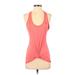 Adidas Active Tank Top: Orange Solid Activewear - Women's Size Small