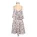 CeCe by Cynthia Steffe Casual Dress - Popover: White Print Dresses - Women's Size 2