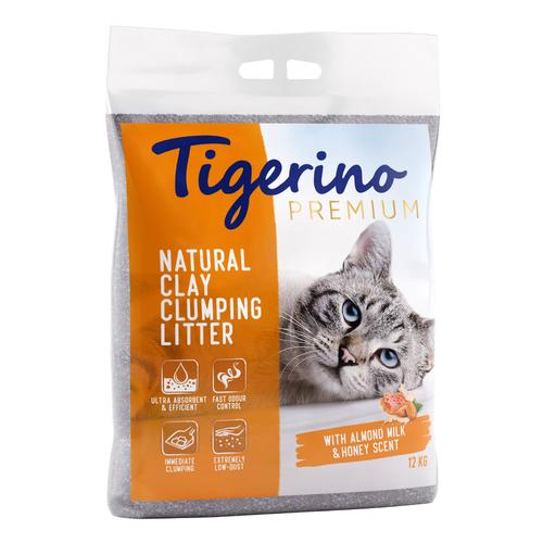 12kg Tigerino Premium Katzenstreu Mandelmilch- & Honigduft