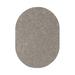 Gray 0.5 in Area Rug - Bright House Solid Color Oval Shape Area Rugs Grey Polyester | 0.5 D in | Wayfair DC10-GREY-9x12-OVAL