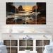 Design Art Beach Photo Sunlit Coastline IV - Landscapes Canvas Wall Art - 4 Panels Canvas in Orange | 28 H x 48 W x 1 D in | Wayfair PT66403-271