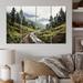 Design Art Green Forest Olympic National Park III - Landscapes Wall Art Print - 4 Panels Canvas in Gray/Green | 28 H x 48 W x 1 D in | Wayfair