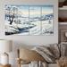 Design Art Countryside Snowy Minimalism Winter IV - Landscapes Canvas Art Print - 4 Panels Canvas in Blue/White | 28 H x 48 W x 1 D in | Wayfair