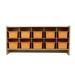 RRI Goods 10 Compartment Solid Wood Cubby Wood in Orange | 47 H x 12 W x 22 D in | Wayfair RRWH10C2247B-OR