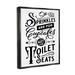 Stupell Industries Humorous Bathroom Toilet Seat Phrase Vintage Typography by Lettered & Lined - Floater Frame Print on Canvas Canvas | Wayfair