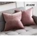 SR-HOME Pack Of 2 Decorative Velvet Throw Pillow Cover Soft Pillowcase Solid Square Cushion Case For Sofa Bedroom Car Velvet | Wayfair