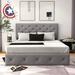 Red Barrel Studio® Basabi Storage Bed Upholstered/Linen in Gray | 48.6 H x 59 W x 78 D in | Wayfair 574060B4F30147D4BB83E0963EB858EC