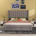 Mercer41 Platform Bed w/ Large Drawers Wood & /Upholstered/Velvet in Gray | 45.3 H x 64.5 W x 84.2 D in | Wayfair F855A8A08CE14C66990A9A38876483D7