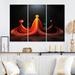 Latitude Run® Sufi Dances Abstract Mystical Dance - 3 Piece Wrapped Canvas Print Metal in Black/Orange/Red | 40 H x 60 W x 1 D in | Wayfair