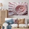 Hokku Designs Alien Fractal Space Universe in 3D Pink XI - 3 Piece Wrapped Canvas Print Metal in Pink/White | 40 H x 60 W x 1 D in | Wayfair