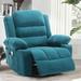 Mercer41 37.7" Wide Oversize Chenille Swivel Rocker Heated Massage Recliner Chair w/ Cup Holders & USB Chenille | Wayfair