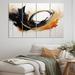 Wrought Studio™ Immersion Dance Watercolor in Gold & Yellow I - 4 Piece Wrapped Canvas Print Canvas in Black | 28 H x 48 W x 1 D in | Wayfair