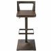 17 Stories Tayvian Swivel Adjustable Height Stool Wood/Metal in Brown | 17.25 W x 16.75 D in | Wayfair 0801F75BDA1E417FBDE4BA087CA50752