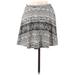 LA Hearts Casual Skirt: Gray Jacquard Bottoms - Women's Size Medium