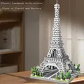 Tour de Paris avec vue sur la rue mini jouet en diamant assemblage de bâtiments décoration de