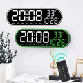 Grande horloge murale numérique LED avec affichage de la température de la date et de la semaine
