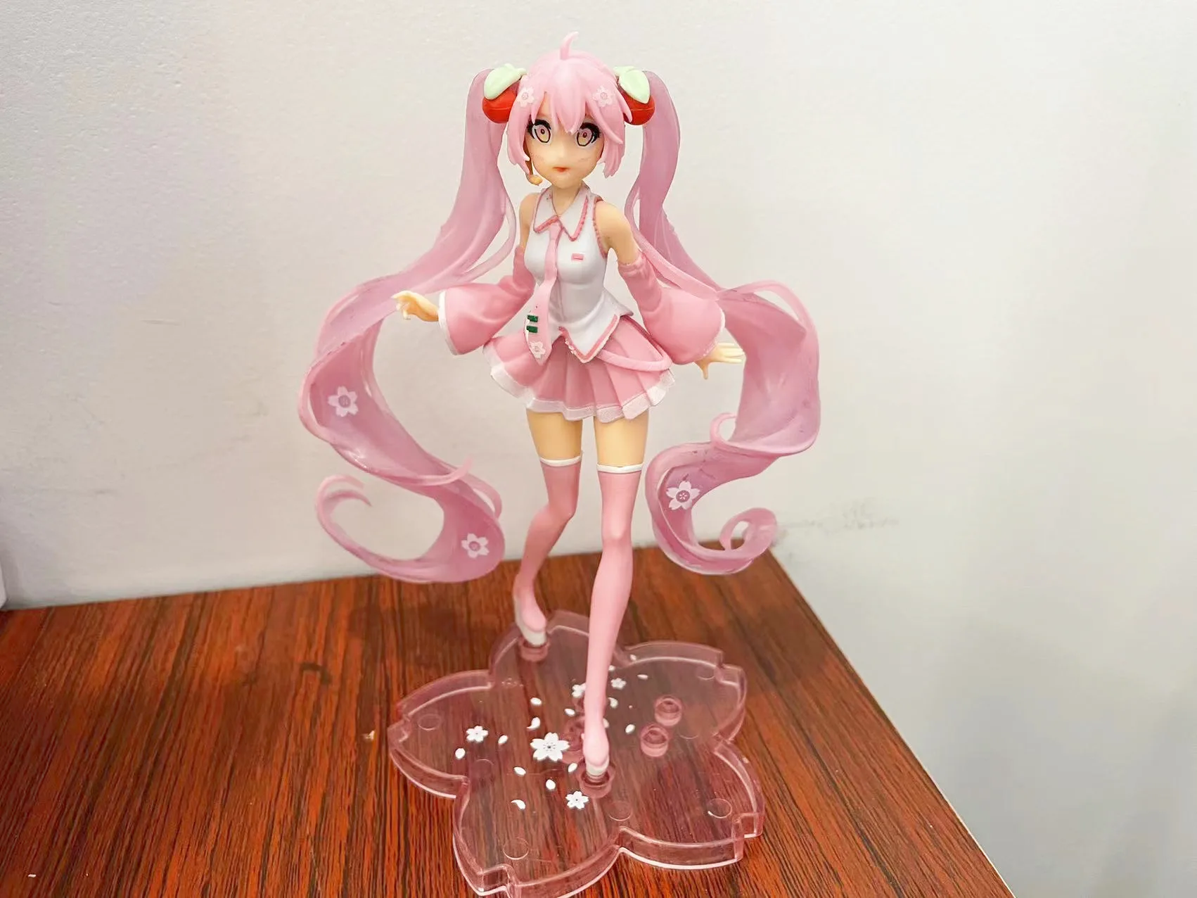 Japan Miku 15CM Anime Hatsune Miku PVC Action-figuren Rosa Sakura Geist Spielzeug Sammeln Kawaii Modell Puppe Kinder Geburtstag geschenk