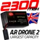 2300mAh Li Po High-kapazität Batterie Für Parrot AR Drone 2 0 Quadcopter 11 1 V 25C Hohe Qualität