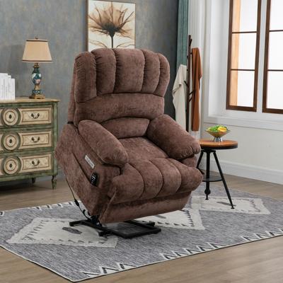 Oversized Power Lift Recliner Chair, Vibration Massage, Lumbar Heating