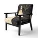 Designart "French Chandeliers Couture III" Upholstered Fashion Accent Chair - Arm Chair