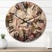 Designart "Whte Pink Magnolias Magnolia Harmony" Floral Oversized Wood Wall Clock