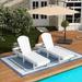 Polytrends Laguna All Weather Poly Pool Outdoor Chaise Lounge - with Wheels (Set of 2)