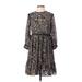 Area Stars Casual Dress - A-Line High Neck 3/4 sleeves: Black Dresses - Women's Size Small