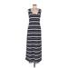 Ronni Nicole Casual Dress - Maxi: Blue Stripes Dresses - Women's Size Medium