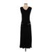 Ellen Tracy Casual Dress - Midi Scoop Neck Sleeveless: Black Print Dresses - Women's Size 2