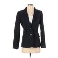 J.Crew Wool Blazer Jacket: Below Hip Black Print Jackets & Outerwear - Women's Size 2
