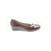 Life Stride Flats: Slip On Wedge Casual Brown Solid Shoes - Women's Size 6 - Round Toe