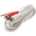 Steren 6in 3.5mm Stereo Plug to 2-RCA Plug Y Audio Patch Cord White