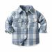 Baby Deals!Toddler Girl Clothes Clearance YANHAIGONG Little Kids Toddler Baby Boy Button Down Cardigan Long Sleeve Plaid Flannel Sweater Coat Tops Spring Fall Clothes 3 Months-10 Years