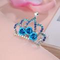 Cute Mini Princess Hairclip Hair Accesories Crystal Rhinestone Girls Fashion Hair Jewelry Hair Comb Crown Hairpin For Girls Kids Gift F