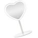 LED Vanity Mirror Lighted Desk Makeup with Lights Mirrors Hand Held Travel Woman