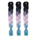 Beauty Clearance Under $15 1Pc New Fashion Womens Gradient Long Braid Wavy Party Wigs H Multicolor