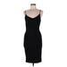 Love J Casual Dress - Bodycon: Black Solid Dresses - New - Women's Size Medium