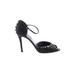 SJP by Sarah Jessica Parker Heels: Pumps Stilleto Cocktail Party Black Solid Shoes - Women's Size 40 - Open Toe
