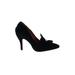 Corso Como Heels: Slip On Stilleto Cocktail Party Black Print Shoes - Women's Size 7 1/2 - Almond Toe
