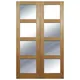 Beauly 4 Lite Clear Glazed Hardwood Veneer Internal Door Panel