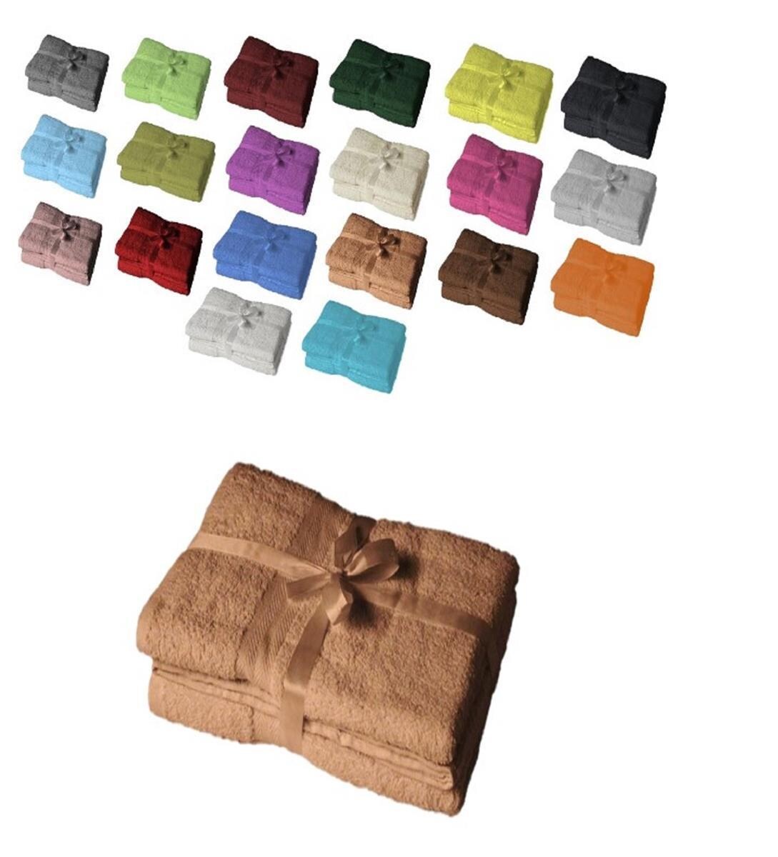 EXKLUSIV HEIMTEXTIL 4 x Saunatuch 500 g/m² 80 x 200 cm Sand Image